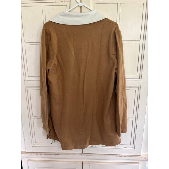 Jason Wu size medium brown & white cardigan sweater blazer - Picture 4 of 4